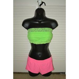 Festival Dancewear Boyshorts Sports Bra Bottom Top Polefit Rave Outfits Clubwear